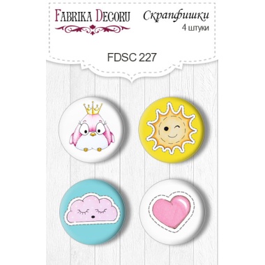 Flair buttons. Set of 4pcs #227