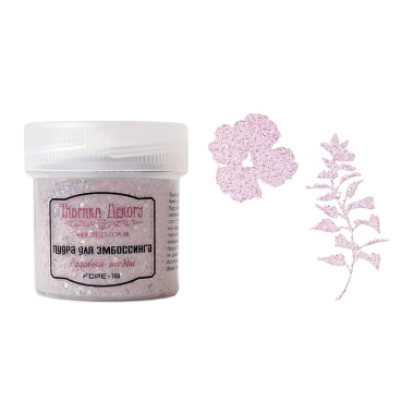 Embossing powder with glitter. Color Pink shabby