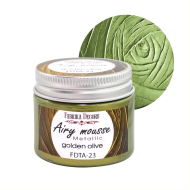 Airy mousse metallic. color Golden olive