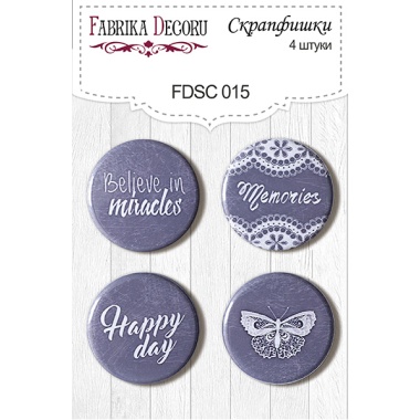 Flair buttons.  Set of 4pcs #015