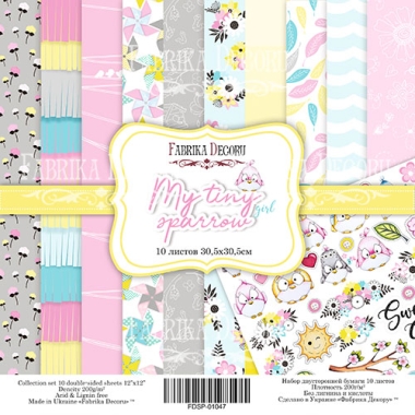 Double-sided scrapbooking paper set 