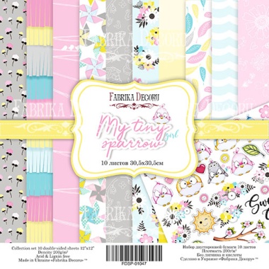 Double-sided scrapbooking paper set 