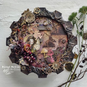 Mixed media wall decor "Time"