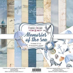 Double-sided scrapbooking paper set "Memories of the Sea", 12”x12”