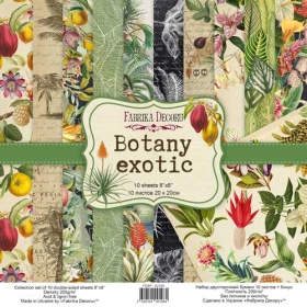 Double-sided scrapbooking paper set "Botany Exotic", 8”x8”