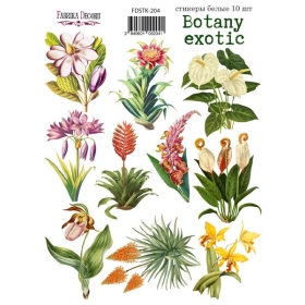 Набор наклеек (стикеров) #204, "Botany Exotic"
