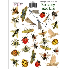 Набор наклеек (стикеров) #211, "Botany Exotic"