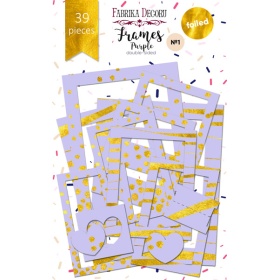 Set of gold foiled frames №1 "Purple" 39pcs