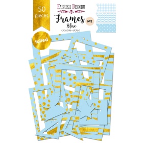 Set of gold foiled frames №2 "Blue" 50pcs