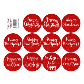 Journal stickers #1-053, "Christmas / New Year"