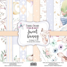 Double-sided scrapbooking paper set "Sweet Bunny”, 12”x12”