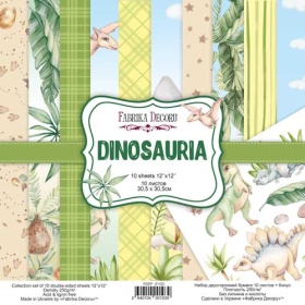 Набор скрапбумаги "Dinosauria", 30,5x30,5 см