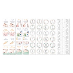 Set of stripes with pictures for decoration "Sweet Bunny"