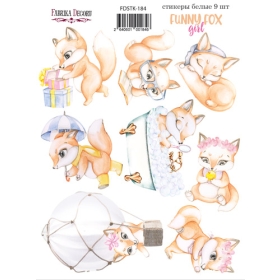 Набор наклеек (стикеров) #184, "Funny Fox Girl"