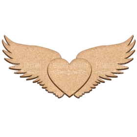 Art board Heart with wings 40х19cm