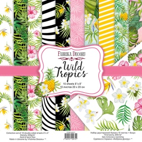 Набор скрапбумаги "Wild Tropics", 20x20 см