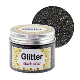 Glitter Black silver 50ml