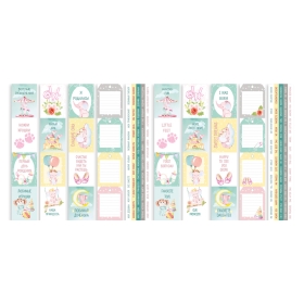 Set of stripes with pictures for decoration "My Cute Baby Elephant Girl"