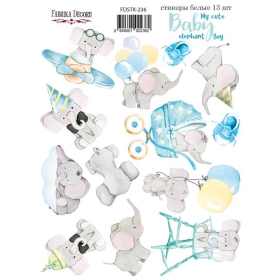 Kit of stickers #236, "My Cute Baby Elephant Boy"