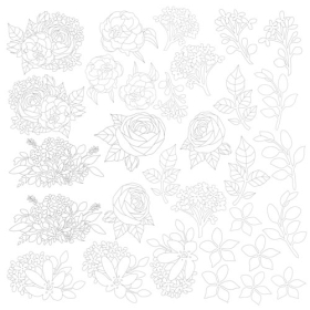 Paper for coloring with markers "Mysterious Garden"
