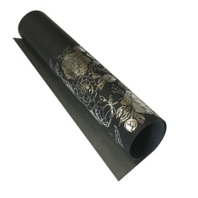 Kunstnahk Silver Peony Passion Black