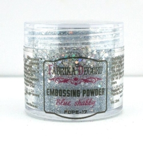 Embossing powder with glitter "Blue shabby"