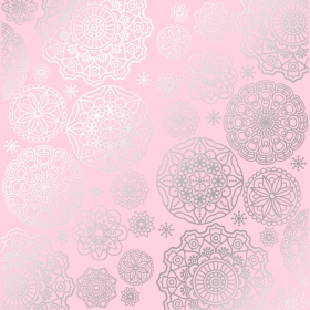 Embossed paper sheet "Silver Napkins Pink"