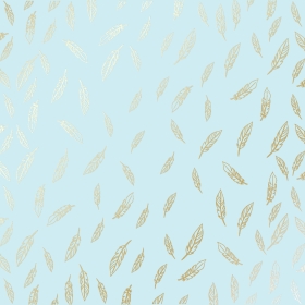 Embossed paper sheet "Golden Feather Blue"