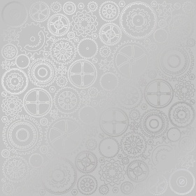 Лист с фольгированием "Silver Gears Gray"