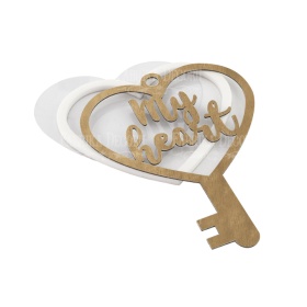 Shaker dimension set "Key to the Heart" kraft