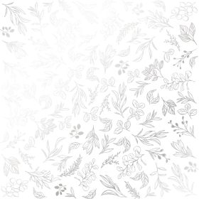 Embossed paper sheet "Silver Branches White"