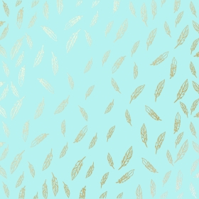 Embossed paper sheet "Golden Feather Turquoise"