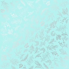 Embossed paper sheet "Silver Branches Turquoise"