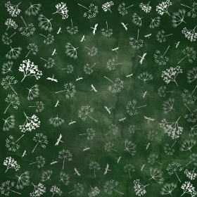 Embossed paper sheet "Silver Dill Dark Green aquarelle"