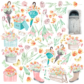 Decorative sheet for cutting "Scent of Spring"