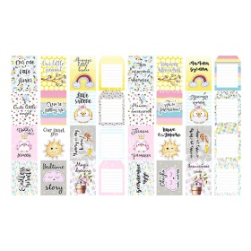 Set of stripes with pictures for decoration  "My Tiny Sparrow Girl"