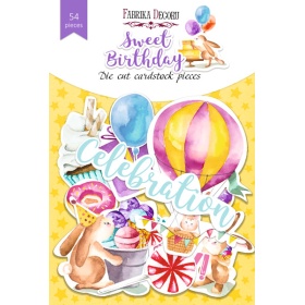 Set of die cuts "Sweet Birthday", 54 pcs