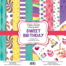 Набор скрапбумаги "Sweet Birthday", 20x20 см