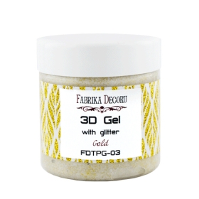 3-D gel with glitter "Gold" 150ml