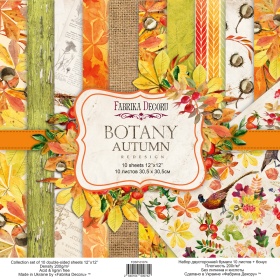 Double-sided scrapbooking paper set "Botany Autumn Redesign", 12”x12”