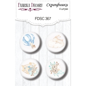 Flair buttons. Set of 4pcs #367 "Dreamy Baby Boy"