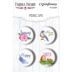 Flair buttons. Set of 4pcs #375 "Colorful Spring"