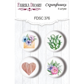 Flair buttons. Set of 4pcs #376 "Colorful Spring"