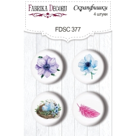 Flair buttons. Set of 4pcs #377 "Colorful Spring"
