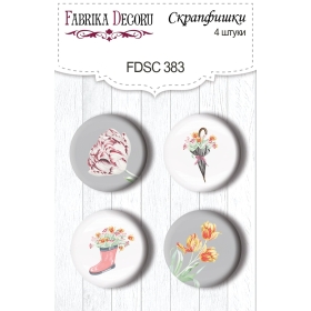 Flair buttons. Set of 4pcs #383 "Scent of Spring"