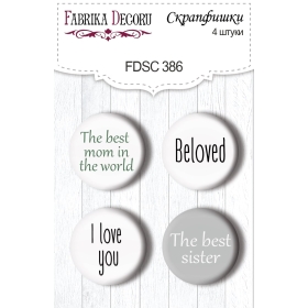 Flair buttons. Set of 4pcs #386 "Scent of Spring"