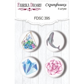 Flair buttons. Set of 4pcs #395 "Mystical Space"