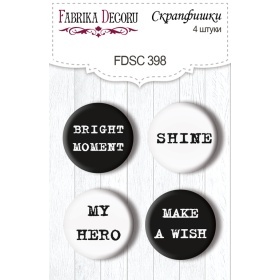 Flair buttons. Set of 4pcs #398 "Mystical Space"