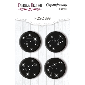 Flair buttons. Set of 4pcs #399 "Mystical Space"