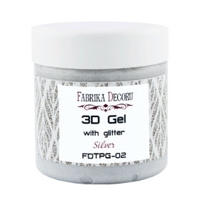 3-D gel with glitter "Silver" 150ml